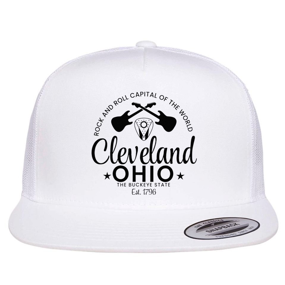 Cleveland Ohio Rock And Roll Capital Est 1796 Souvenir Flat Bill Trucker Hat