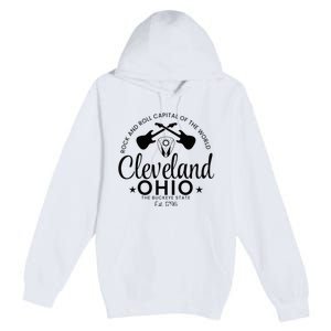 Cleveland Ohio Rock And Roll Capital Est 1796 Souvenir Premium Pullover Hoodie