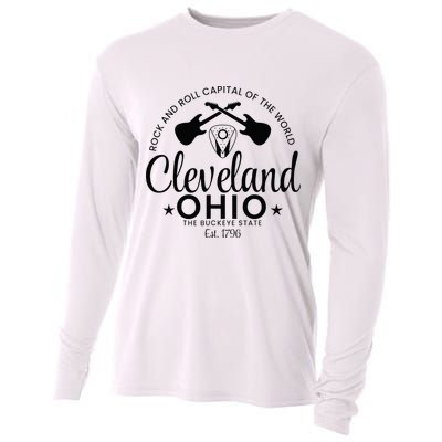 Cleveland Ohio Rock And Roll Capital Est 1796 Souvenir Cooling Performance Long Sleeve Crew