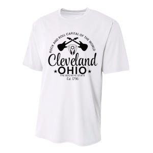 Cleveland Ohio Rock And Roll Capital Est 1796 Souvenir Performance Sprint T-Shirt