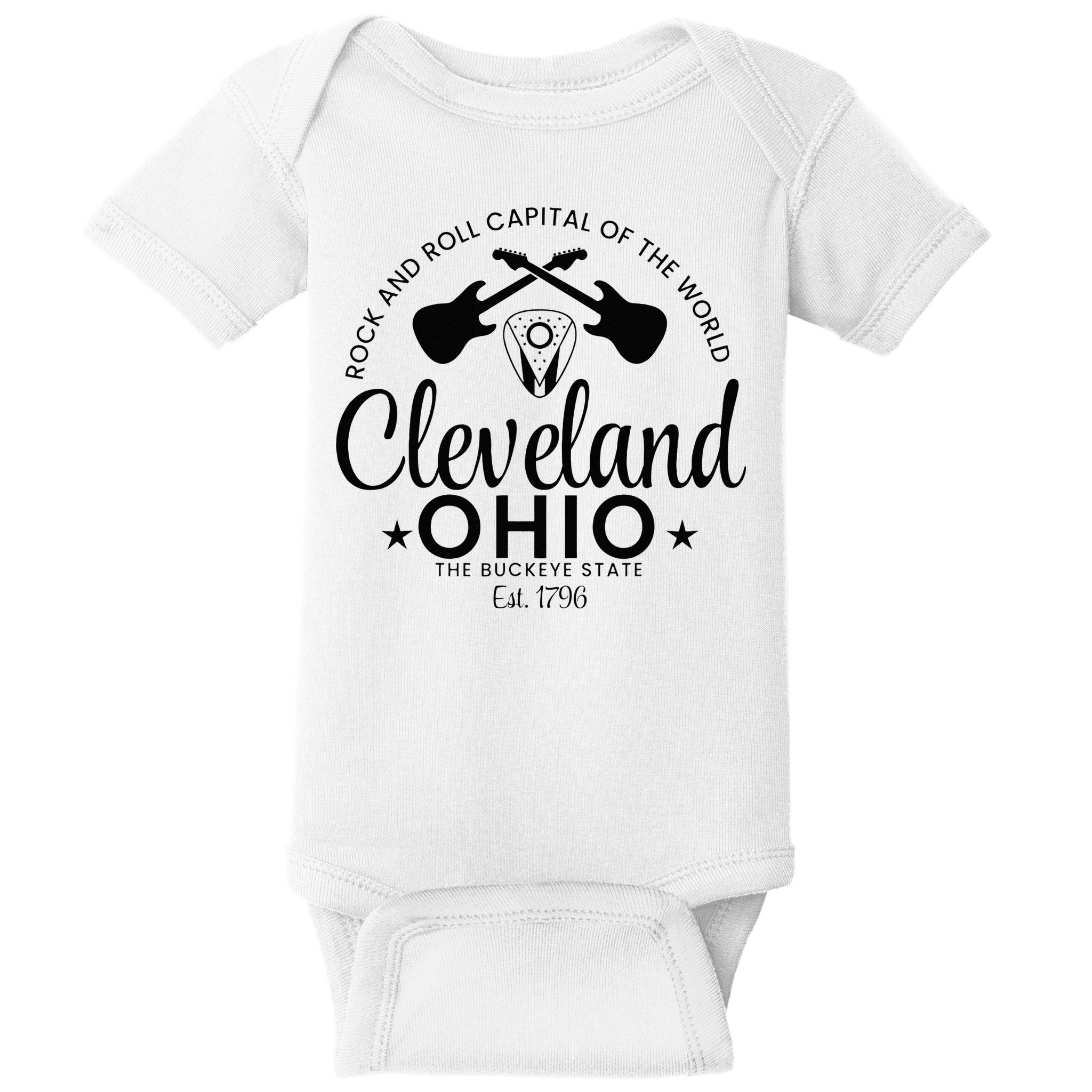 Cleveland Ohio Rock And Roll Capital Est 1796 Souvenir Baby Bodysuit