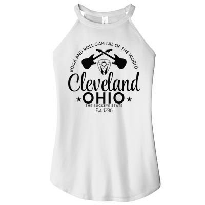 Cleveland Ohio Rock And Roll Capital Est 1796 Souvenir Women's Perfect Tri Rocker Tank