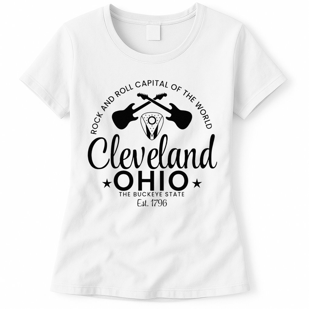 Cleveland Ohio Rock And Roll Capital Est 1796 Souvenir Womens T-Shirt