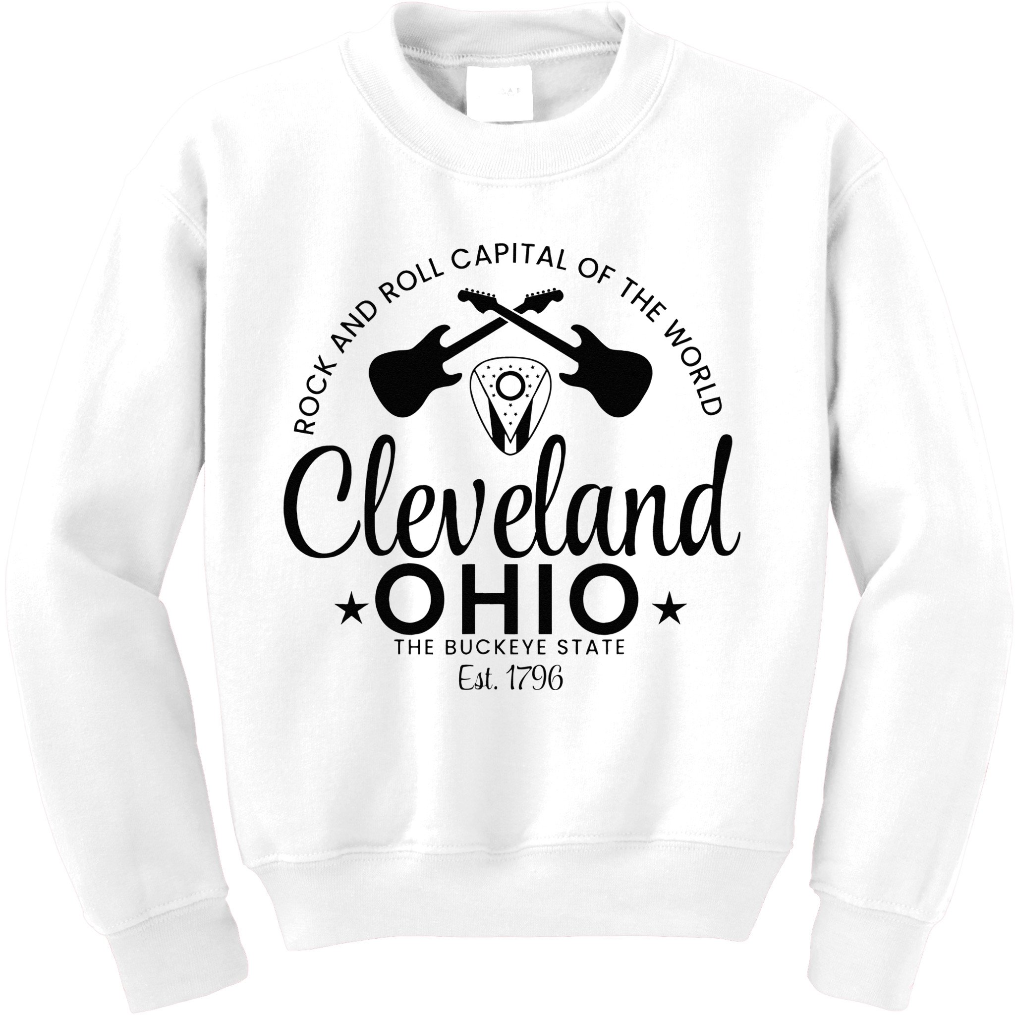 Cleveland Ohio Rock And Roll Capital Est 1796 Souvenir Kids Sweatshirt