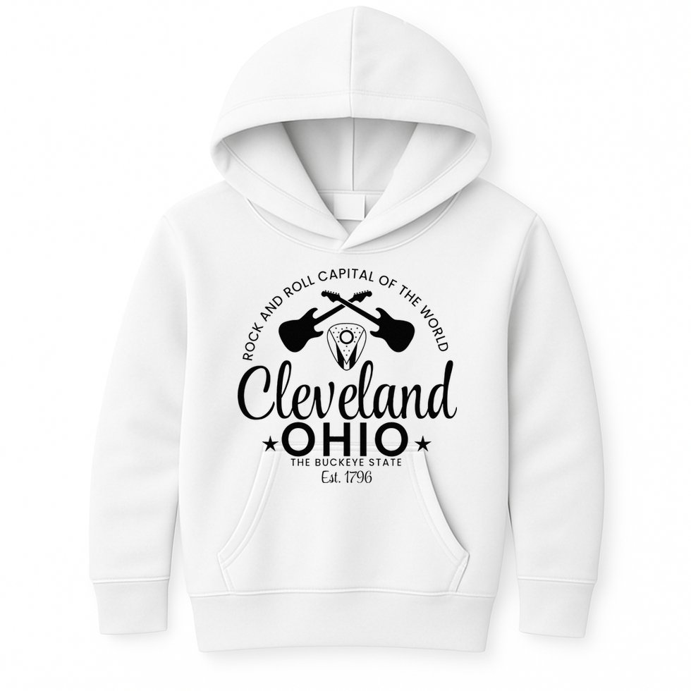 Cleveland Ohio Rock And Roll Capital Est 1796 Souvenir Kids Hoodie