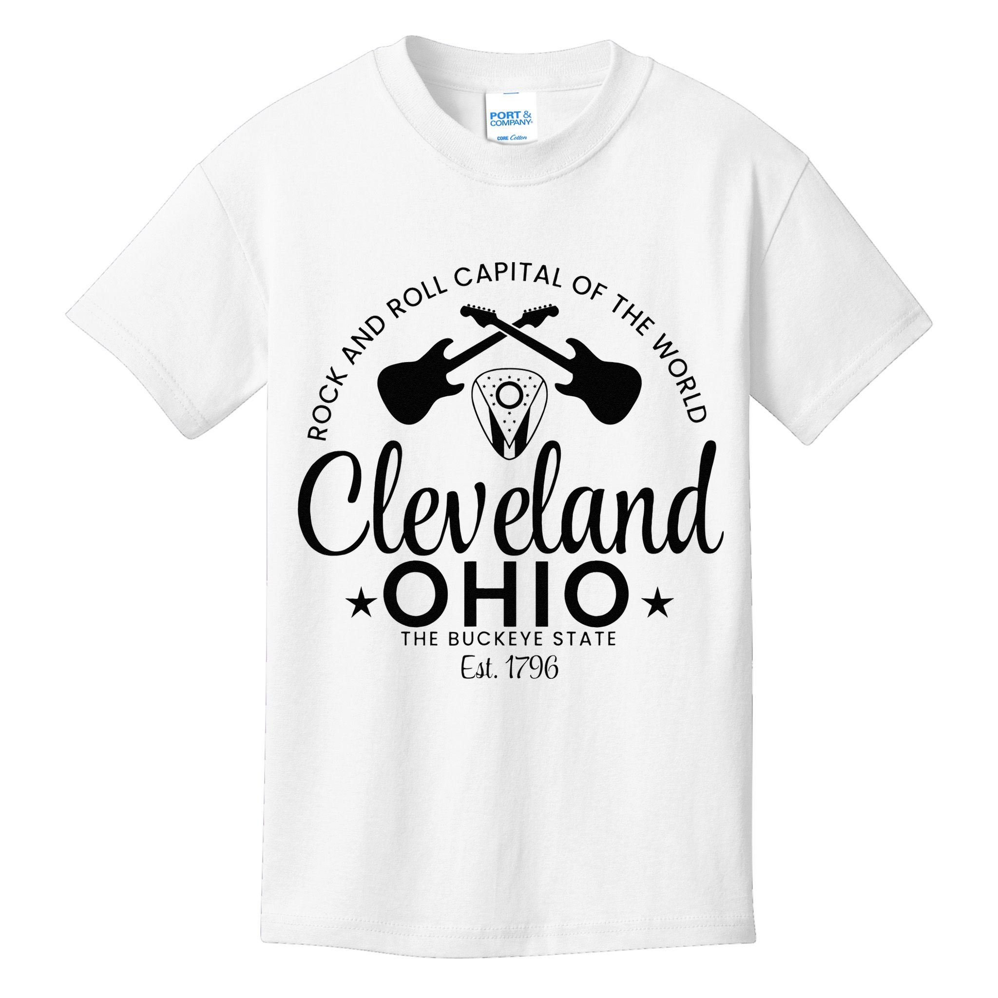 Cleveland Ohio Rock And Roll Capital Est 1796 Souvenir Kids T-Shirt