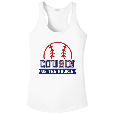 Cousin Of Rookie 1st Birthday Baseball Theme Matching Party Ladies PosiCharge Competitor Racerback Tank