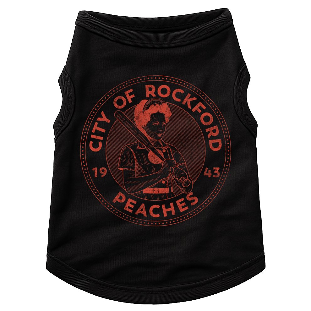City Of Rockford Peaches Baseball Gift Doggie Tank