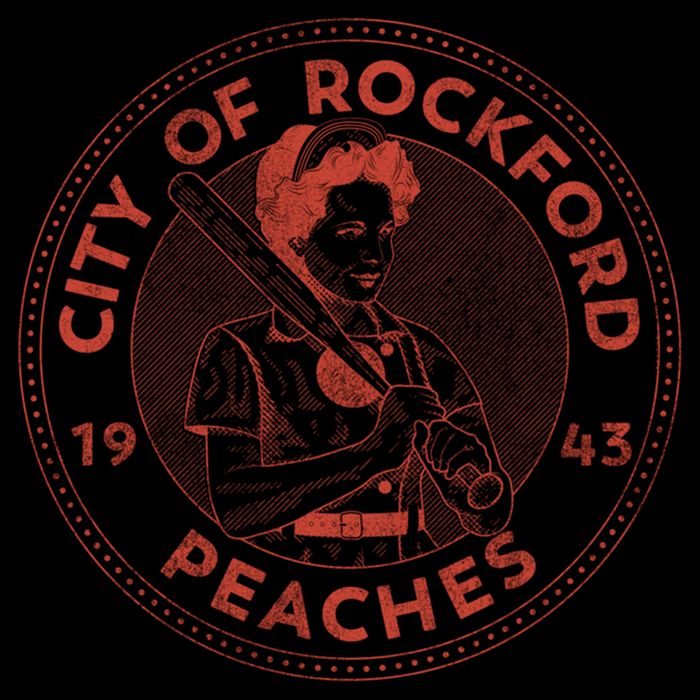 City Of Rockford Peaches Baseball Gift Doggie Tank
