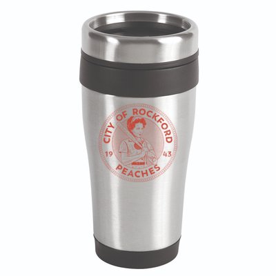 City Of Rockford Peaches Baseball Gift 16oz Travel Tumbler