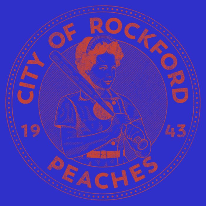 City Of Rockford Peaches Baseball Gift Button