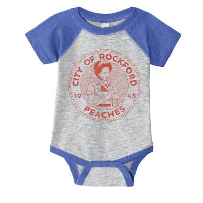 City Of Rockford Peaches Baseball Gift Infant Baby Jersey Bodysuit