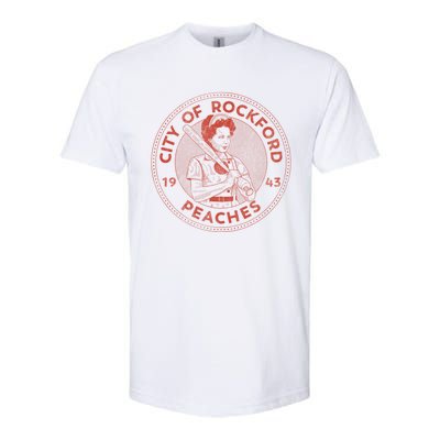 City Of Rockford Peaches Baseball Gift Softstyle® CVC T-Shirt