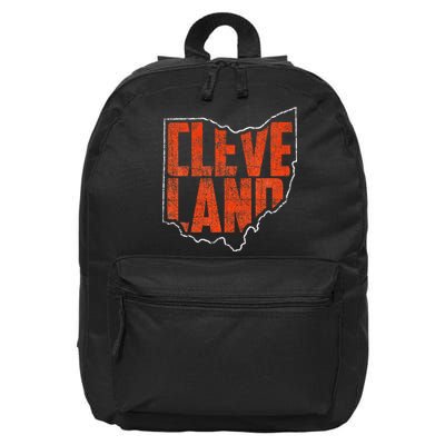 Cleveland Ohio Retro Souvenir 16 in Basic Backpack