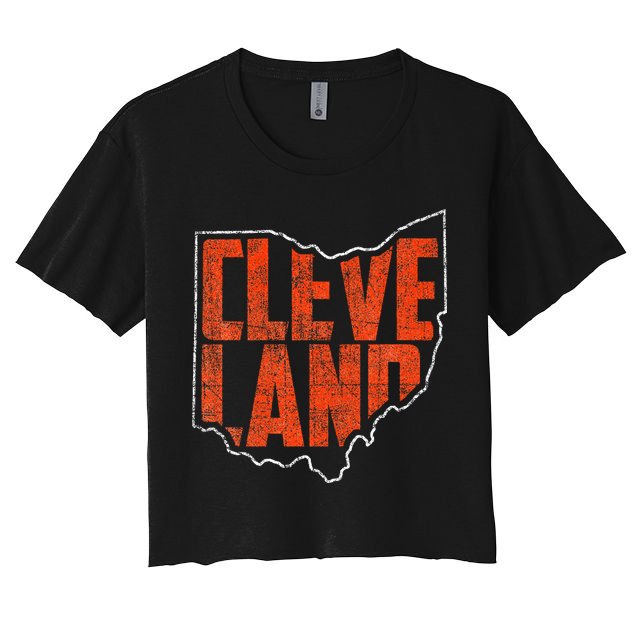 Cleveland Ohio Retro Souvenir Crop Top
