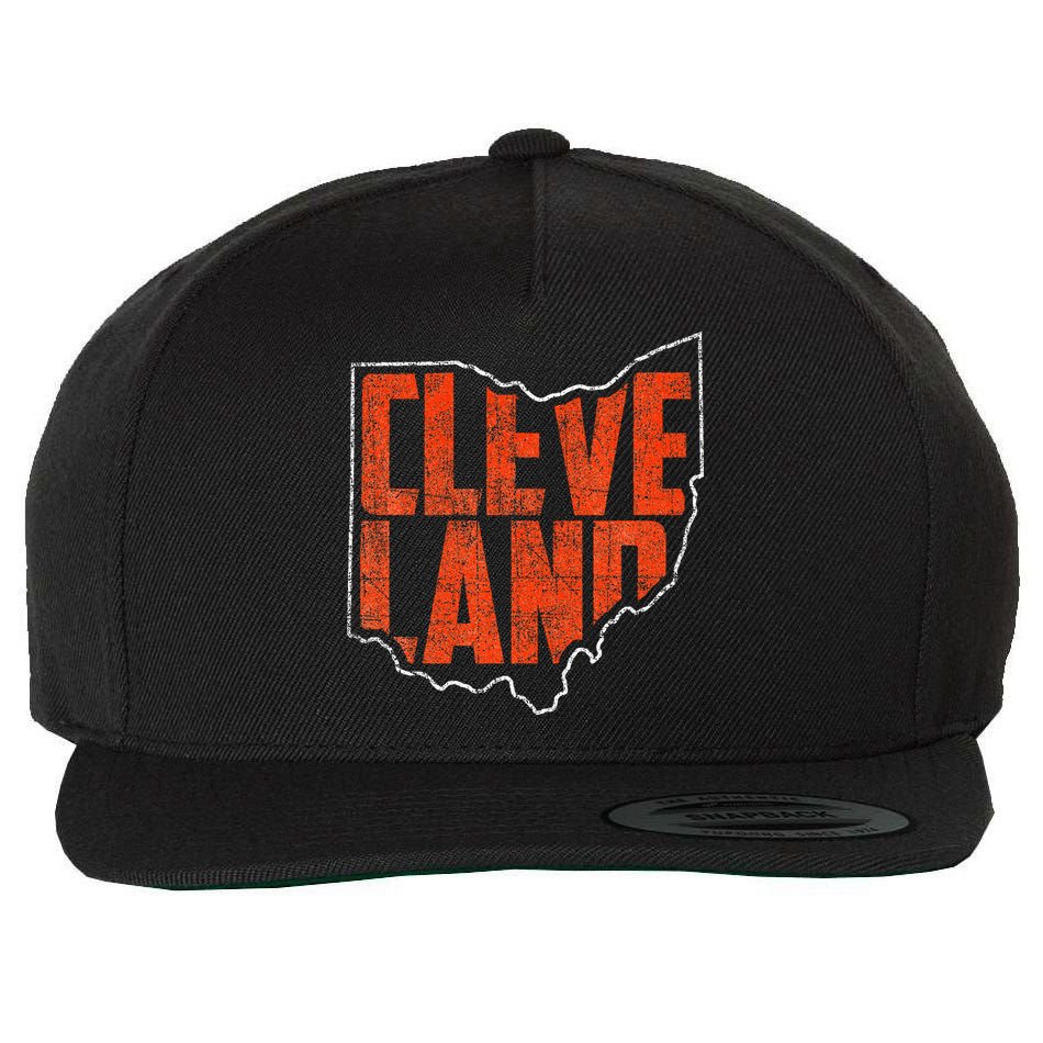 Cleveland Ohio Retro Souvenir Wool Snapback Cap