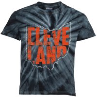 Cleveland Ohio Retro Souvenir Kids Tie-Dye T-Shirt