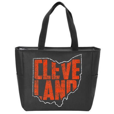 Cleveland Ohio Retro Souvenir Zip Tote Bag