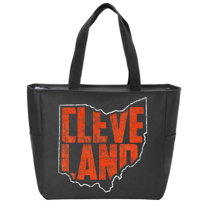 Cleveland Ohio Retro Souvenir Zip Tote Bag