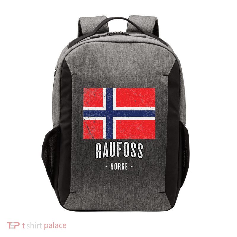 City Of Raufoss Norway No Norwegian Flag Merch Graphic Vector Backpack