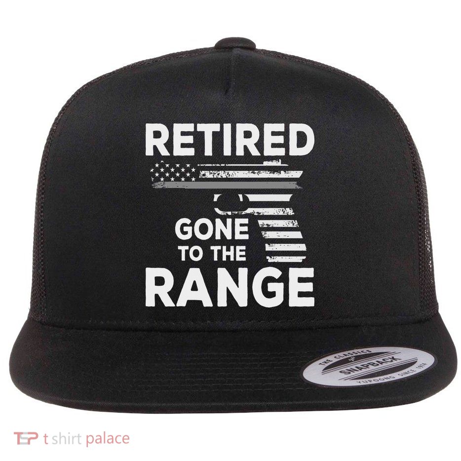 Corrections Officer Retirement Gun Enthusiast Shooting Range Flat Bill Trucker Hat