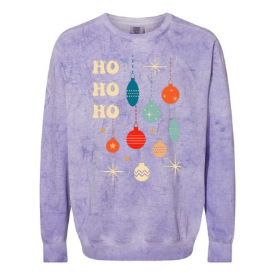 Christmas Ornaments Retro Winter Holiday Seasonal Colorblast Crewneck Sweatshirt