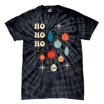 Christmas Ornaments Retro Winter Holiday Seasonal Tie-Dye T-Shirt