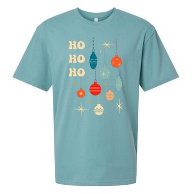 Christmas Ornaments Retro Winter Holiday Seasonal Sueded Cloud Jersey T-Shirt