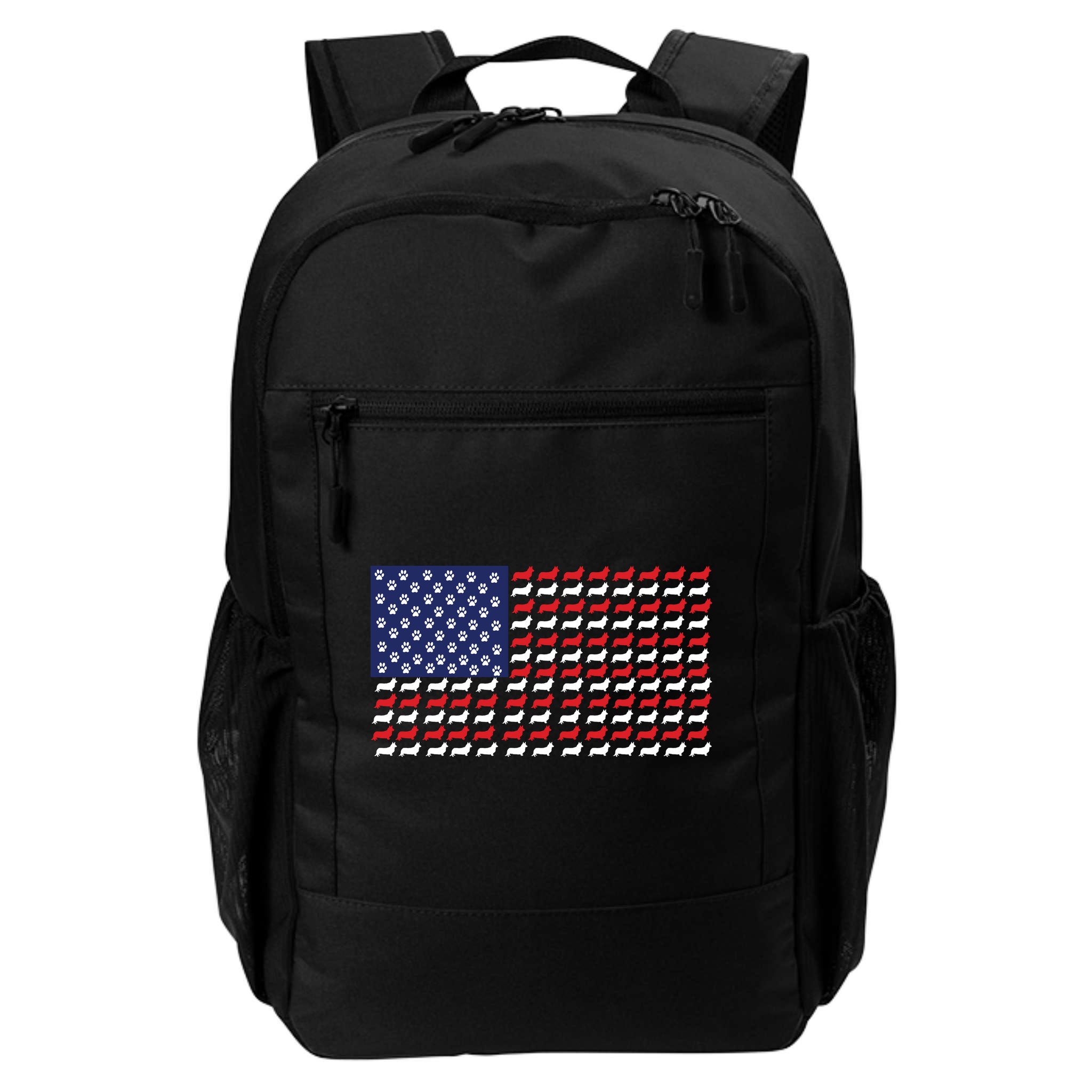 Corgi American Dog Flag Backpack