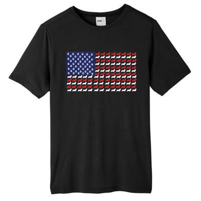 Corgi American Dog Flag Tall Fusion ChromaSoft Performance T-Shirt