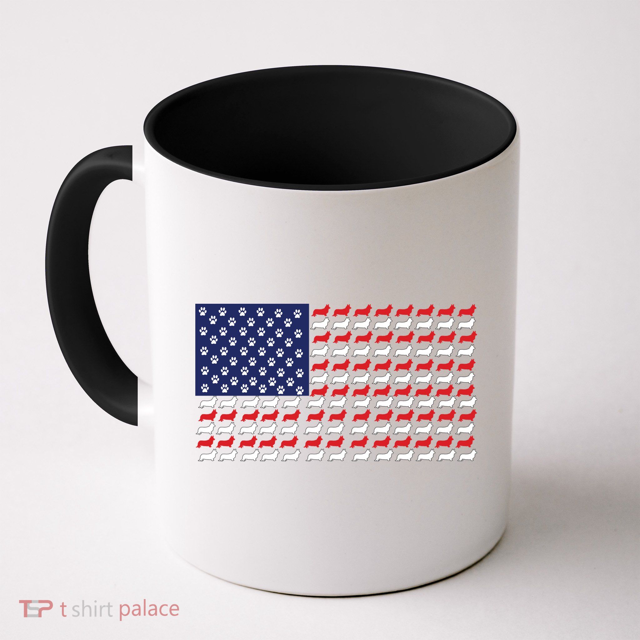 Corgi American Dog Flag Mug