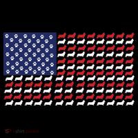 Corgi American Dog Flag Drawstring Bag