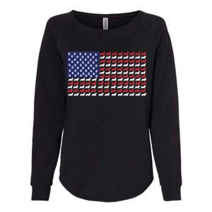 Corgi American Dog Flag Womens California Wash Sweatshirt