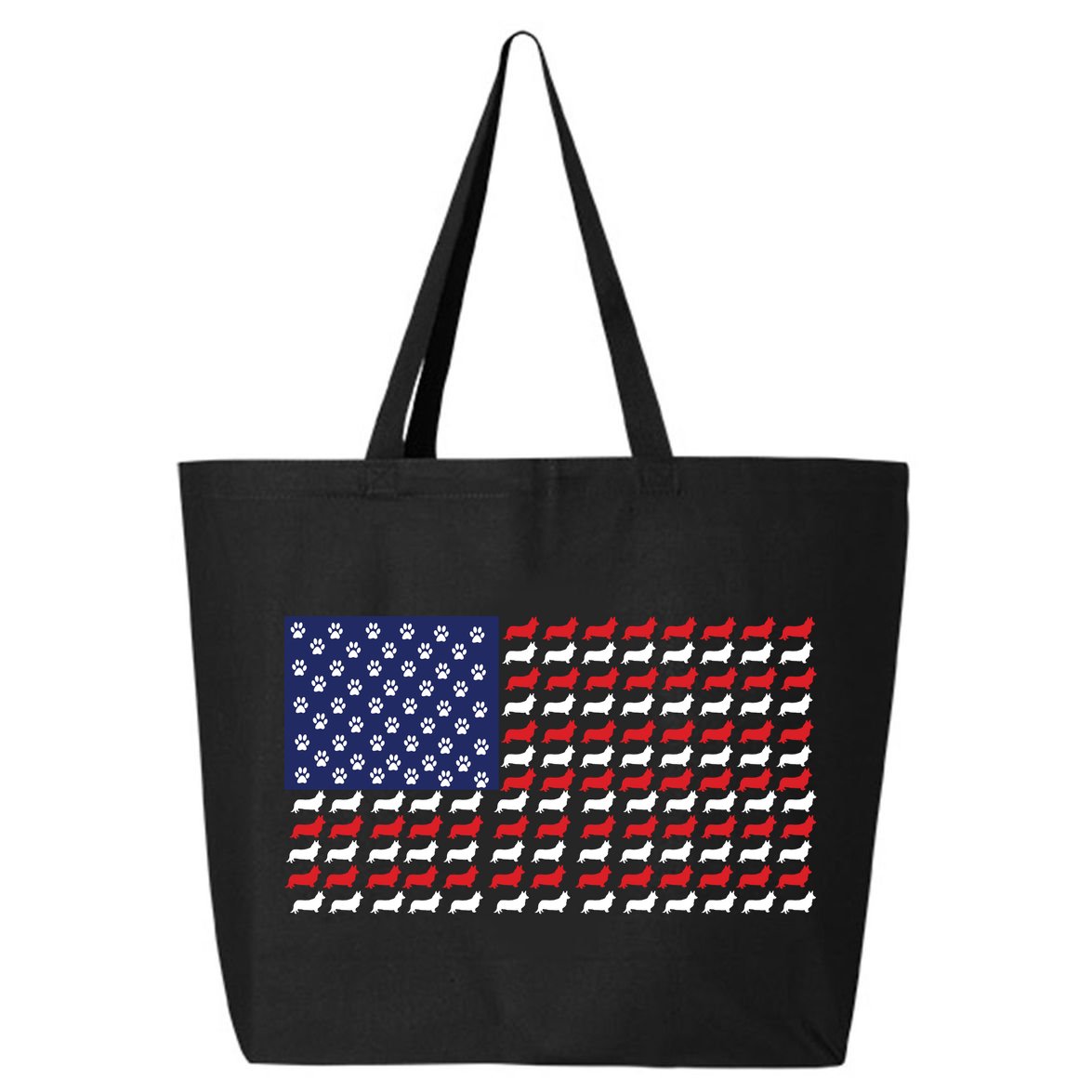 Corgi American Dog Flag 25L Jumbo Tote
