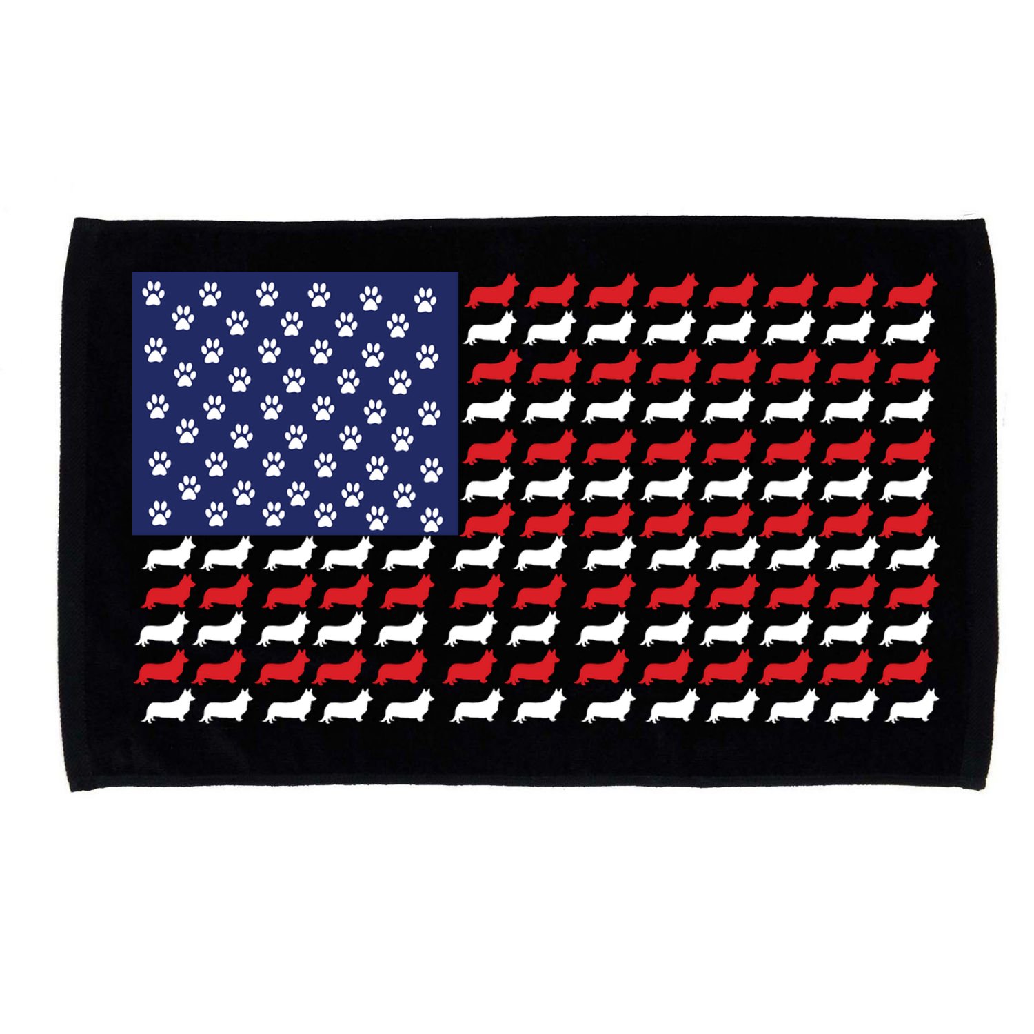 Corgi American Dog Flag Microfiber Hand Towel