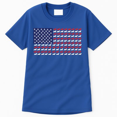 Corgi American Dog Flag Tall T-Shirt