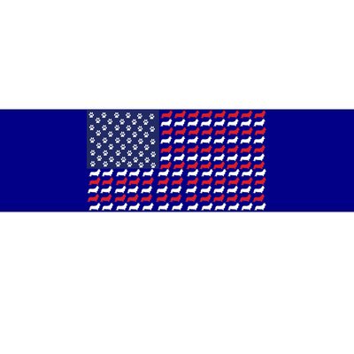 Corgi American Dog Flag Bumper Sticker