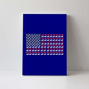 Corgi American Dog Flag Canvas