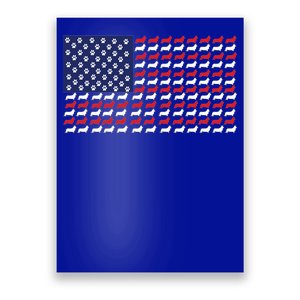 Corgi American Dog Flag Poster