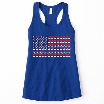 Corgi American Dog Flag Womens Tank Top
