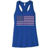 Corgi American Dog Flag Women's Racerback Tank