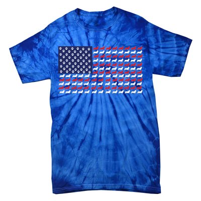 Corgi American Dog Flag Tie-Dye T-Shirt