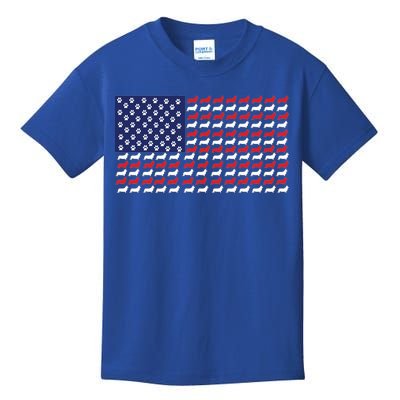 Corgi American Dog Flag Kids T-Shirt