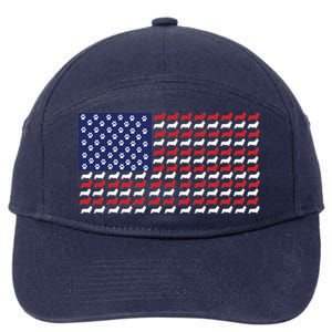 Corgi American Dog Flag 7-Panel Snapback Hat