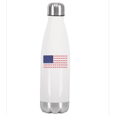 Corgi American Dog Flag Stainless Steel Insulated Water Bottle