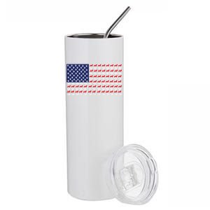 Corgi American Dog Flag Stainless Steel Tumbler