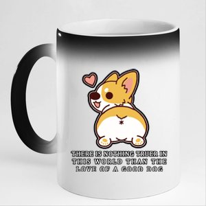 Corgi Butt Love A Dog 11oz Black Color Changing Mug