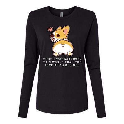 Corgi Butt Love A Dog Womens Cotton Relaxed Long Sleeve T-Shirt