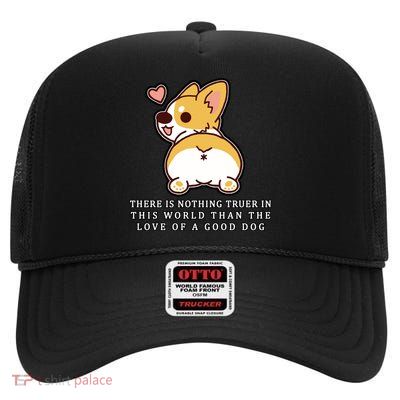Corgi Butt Love A Dog High Crown Mesh Back Trucker Hat
