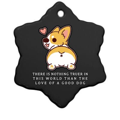 Corgi Butt Love A Dog Ceramic Star Ornament